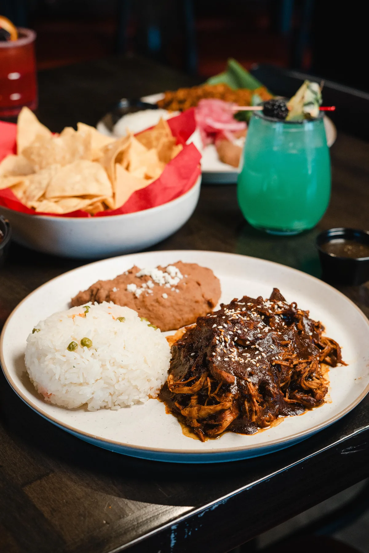 Chicken mole plate at Alebrijes