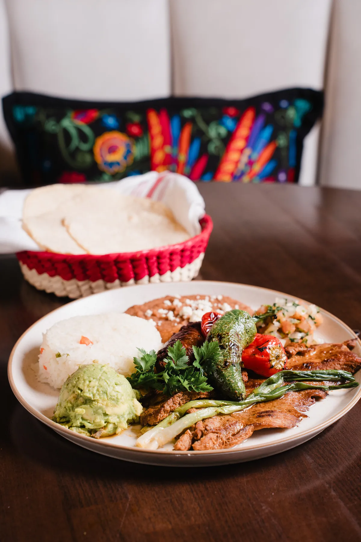 Basket of fresh tortillas