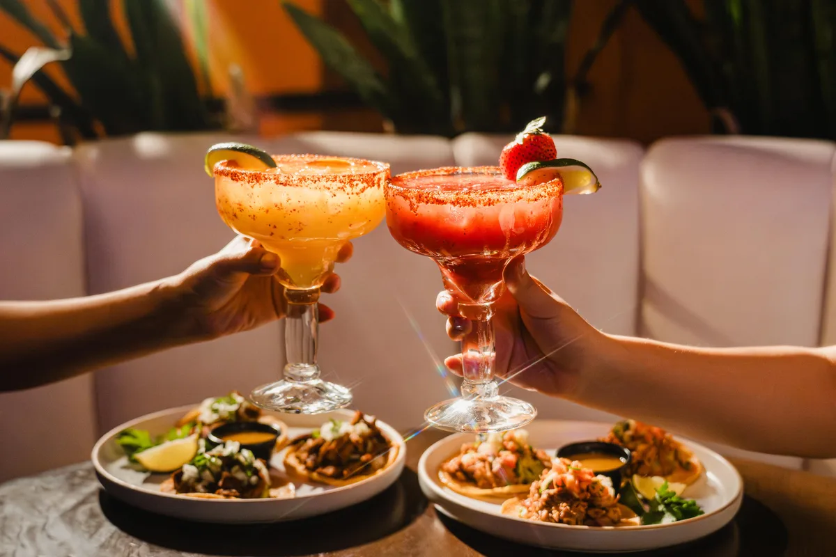 Pair of craft cocktails at Alebrijes